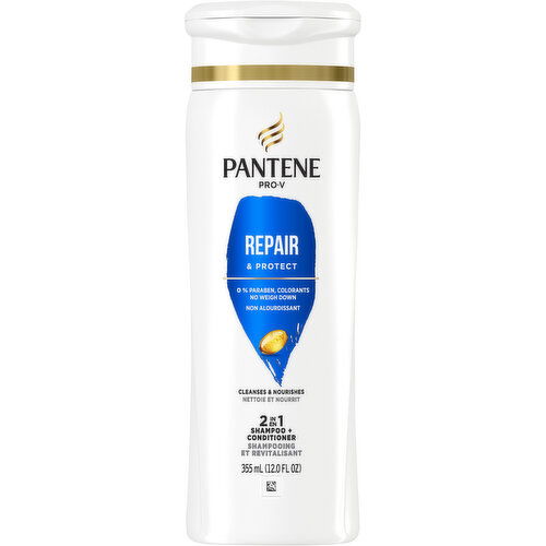 Pantene Shampoo + Conditioner, 2 in 1, Repair & Protect