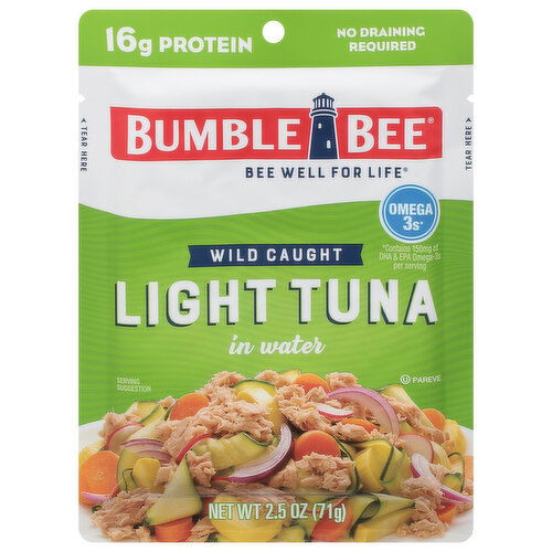 Bumble Bee Light Tuna, Wild Caught