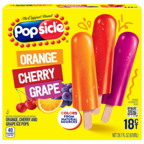 Popsicle Ice Pops, Assorted