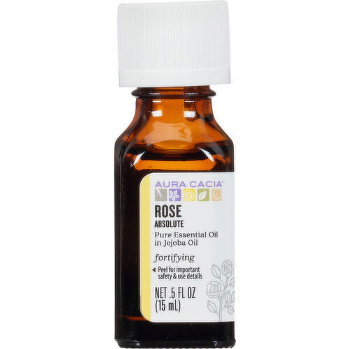 Aura Cacia Pure Essential Oil, Rose, Absolute, Fortifying