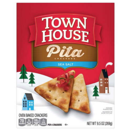 Town House Pita Crackers, Sea Salt