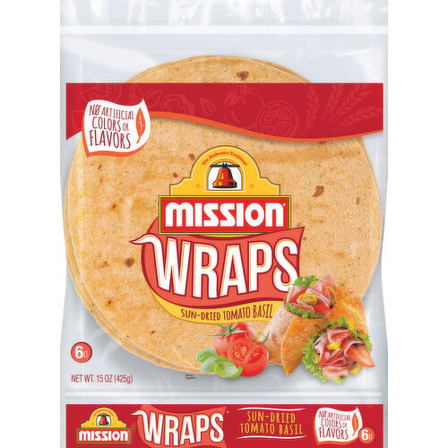 Mission Wraps, Sun-Dried Tomato Basil