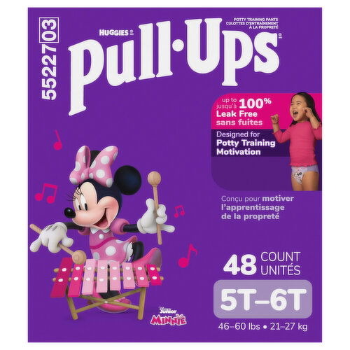 Pull-Ups Disney Junior Minnie 5T-6T (46 - 60 lbs) Potty Training Pants - 48 Each
