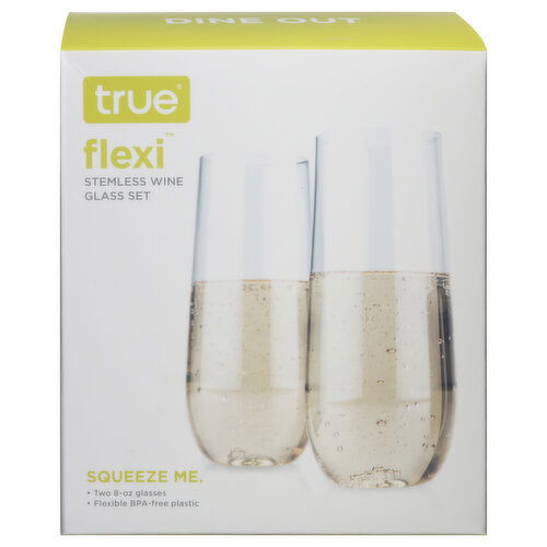 True Wine Glass Set, Stemless, 8 Ounce - 1 Each
