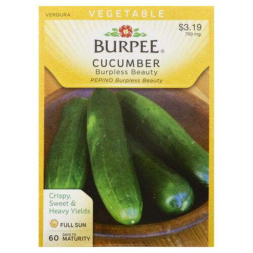 Burpee Seeds, Cucumber, Burpless Beauty