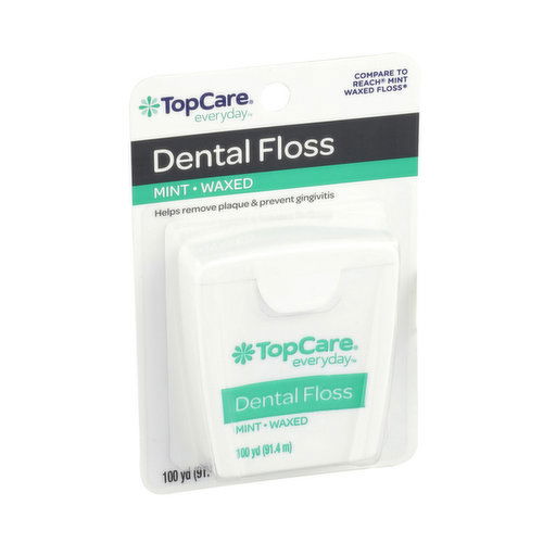 Topcare Waxed Dental Floss, Mint