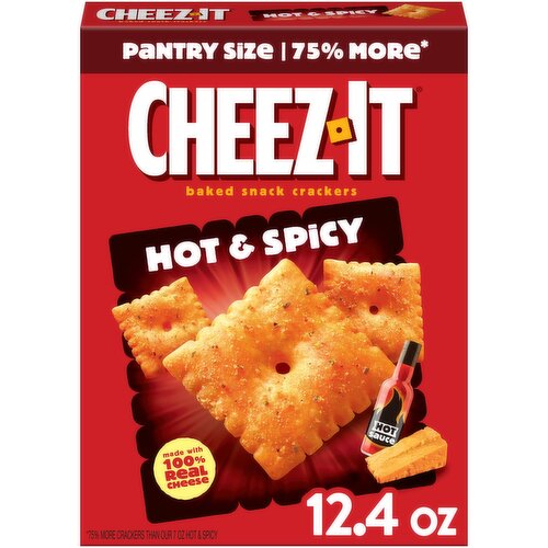 Cheez-It Cheese Crackers, Hot and Spicy - 12.4 Ounce
