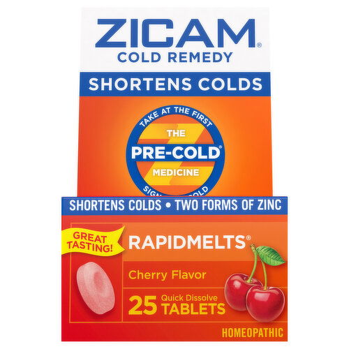 Zicam Cold Remedy, Quick Dissolve, Tablets, Cherry Flavor