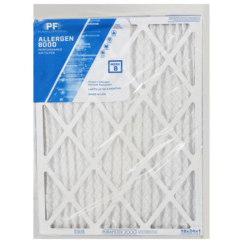 Purafilter 2000 Air Filter, Performance, Allergen 8000 - 1 Each