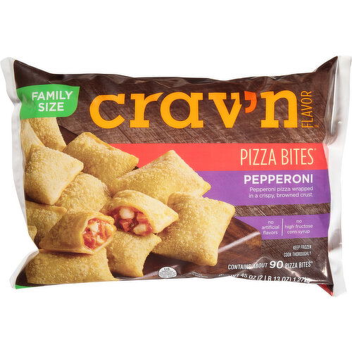 Crav'n Flavor Pizza Bites, Pepperoni, Family Size