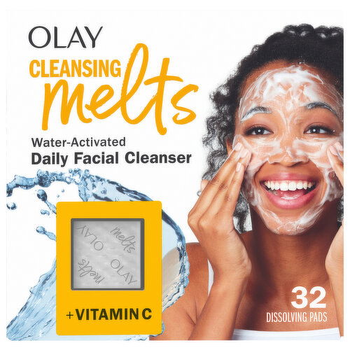 Olay Facial Cleanser, Daily, Water-Activated, Cleansing Melts