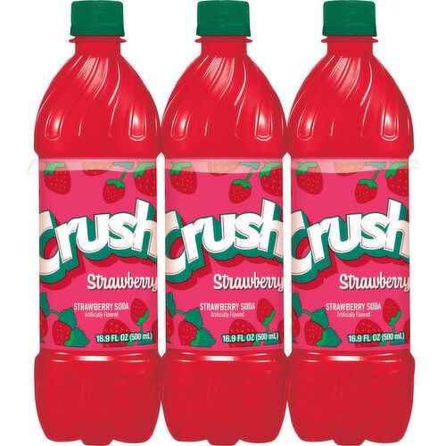 Crush Soda, Strawberry, 6 Pack