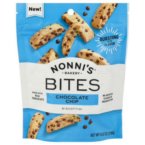 Nonni's Bites, Chocolate Chip, Biscottini