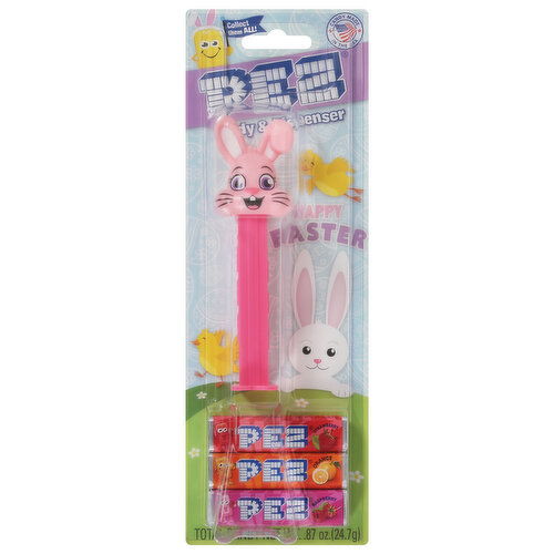 Pez Candy & Dispenser, Strawberry, Orange, Raspberry