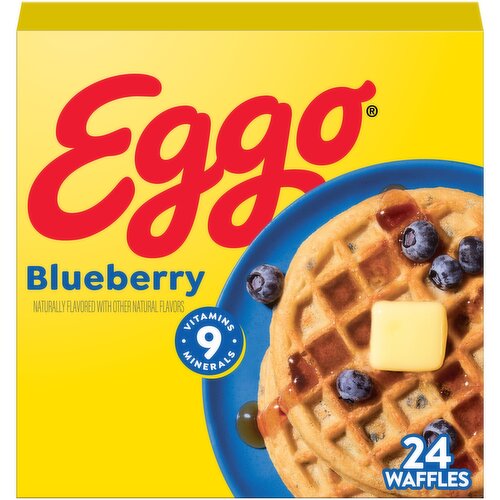 Eggo Frozen Waffles, Blueberry, Family Pack - 29.6 Ounce