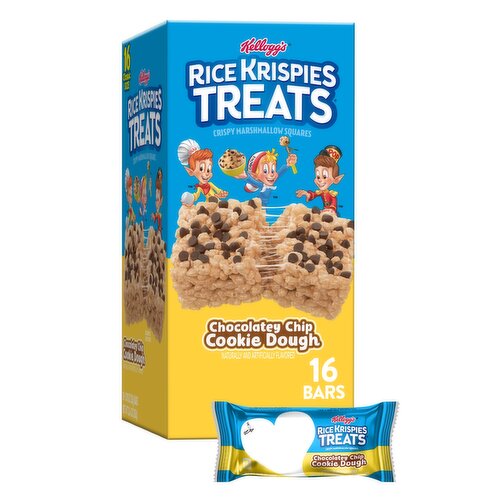 Rice Krispies Treats Marshmallow Snack Bars, Chocolatey Chip Cookie Dough - 12.4 Ounce