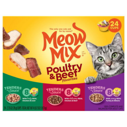 Meow Mix Cat Food, Poultry & Beef Favourites