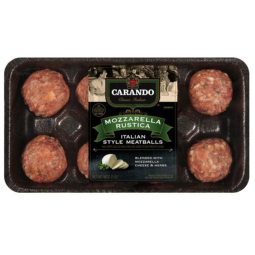 Carando Meatballs, Mozzarella Rustica, Italian Style