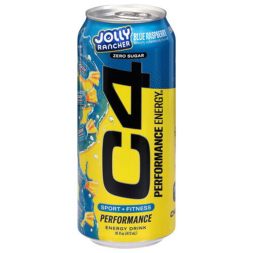 C4 Energy Drink, Zero Sugar, Blue Raspberry, Sport + Fitness