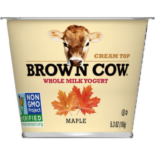 Brown Cow Yogurt, Whole Milk, Maple