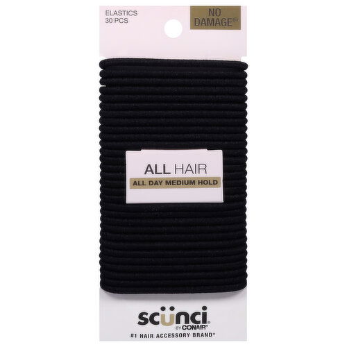 Scunci Elastics, Medium Hold - 30 Each