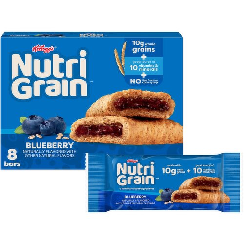 Nutri-Grain Soft Baked Breakfast Bars, Blueberry - 10.4 Ounce