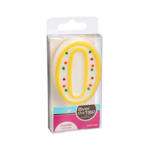 Over The Top Number Candles - 3 Inch
