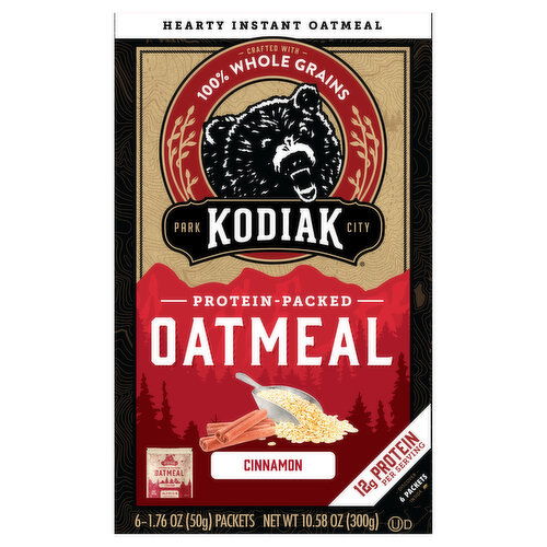 Kodiak Oatmeal, Cinnamon, Protein-Packed