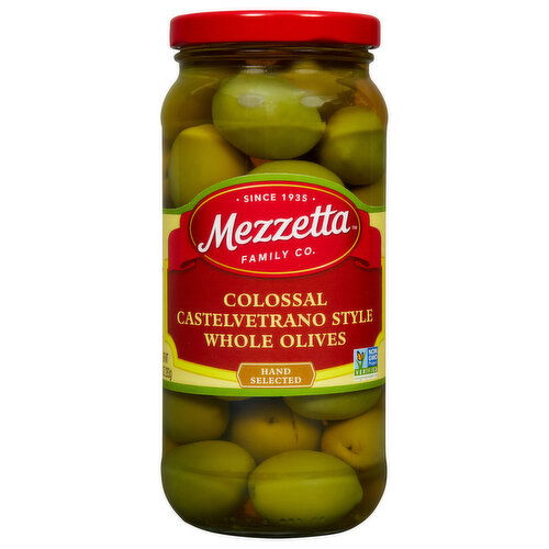 Mezzetta Olives, Colossal, Castelvetrano Style, Whole