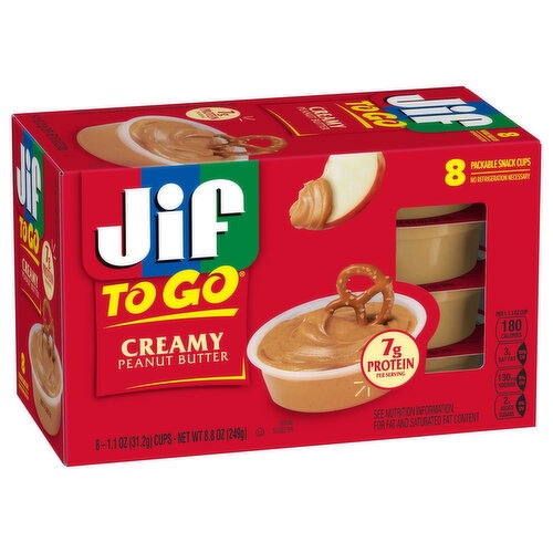 Jif Creamy Peanut Butter - 8 Each Image 1 of 3