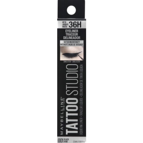 maybelline Eyeliner, Black 001 - 2.5 Milliliter