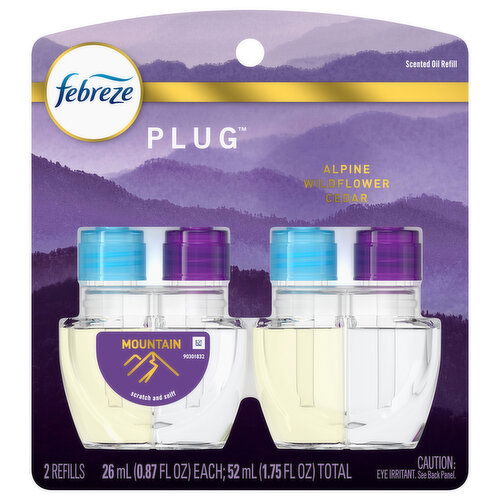 Febreze Scented Oil Refills, Alpine Wildflower Cedar