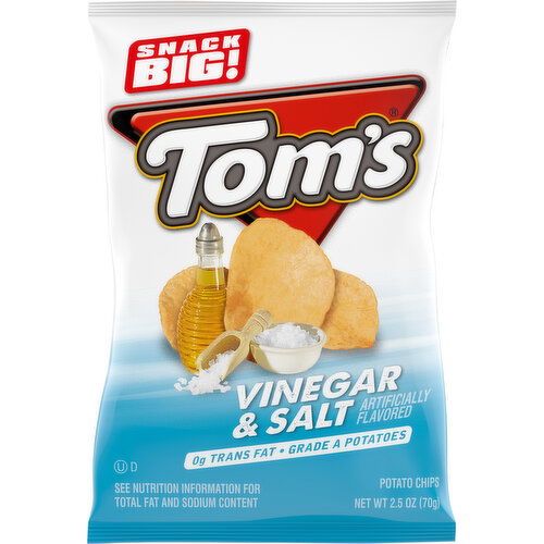 Tom's Potato Chips, Vinegar & Salt