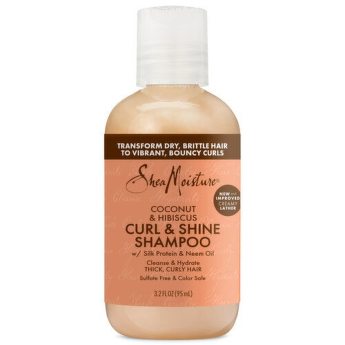 Shea Moisture Shampoo, Coconut & Hibiscus, Curl & Shine