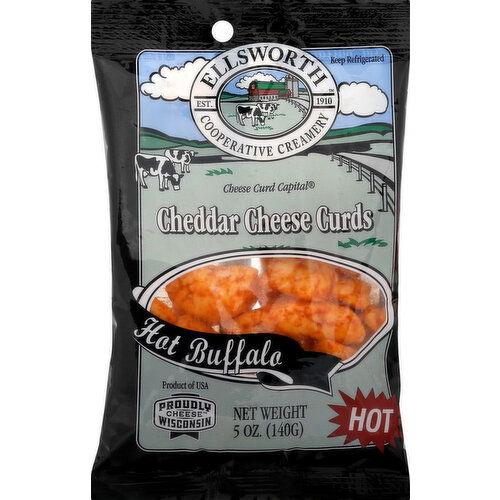 Ellsworth Cooperative Creamery Cheddar Cheese Curds, Hot Buffalo