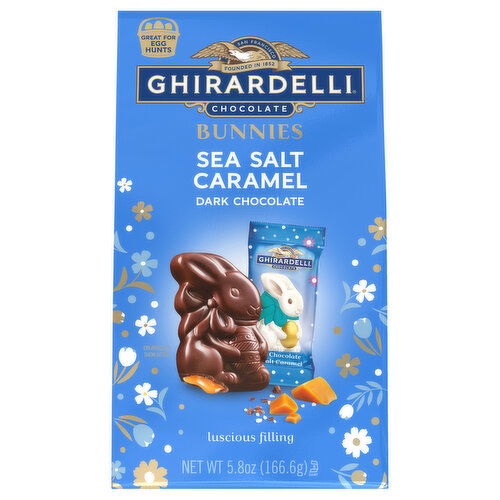 Ghirardelli Dark Chocolate, Sea Salt Caramel, Bunnies