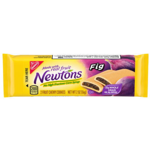 NEWTONS Soft & Fruit Chewy Fig Cookies, (Fig Bars), 2 oz Snack Pack (2 Cookies Per Pack)