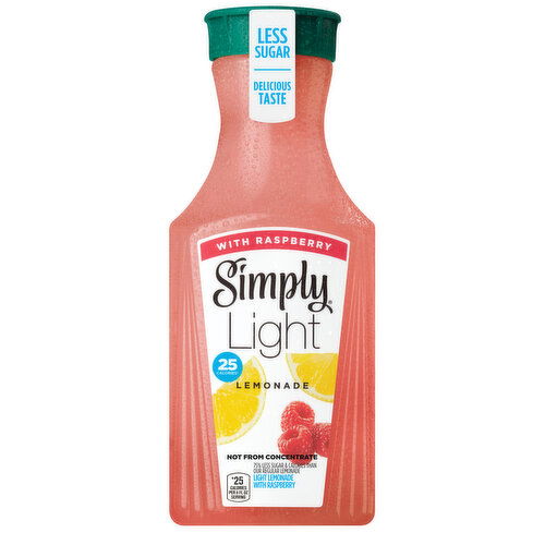 Simply Simply Light Lemonade With Raspberry Fruit Juice, Non-Gmo, 52 fl oz