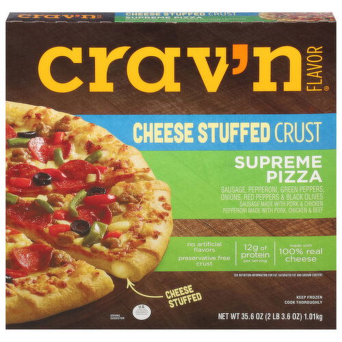 Crav'n Flavor Pizza, Cheese Stuffed Crust, Supreme