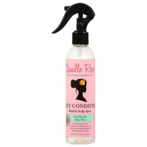Camille Rose Braid & Scalp Spray, Mint Condition, Sea Moss & Aloe Vera - 8 Ounce