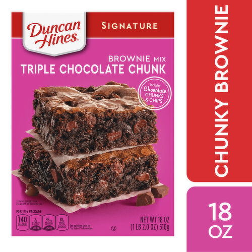 Duncan Hines Signature Triple Chocolate Chunk Brownie Mix