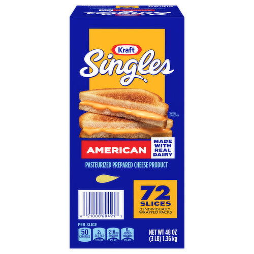 Kraft Slices American Cheese - 72 Each