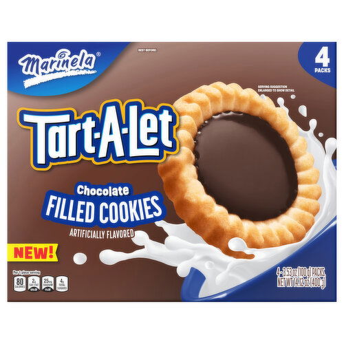 Marinela Filled Cookies, Chocolate - 4 Each