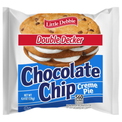 Little Debbie Double Decker Chocolate Chip Creme Pie - 4.4 Ounce