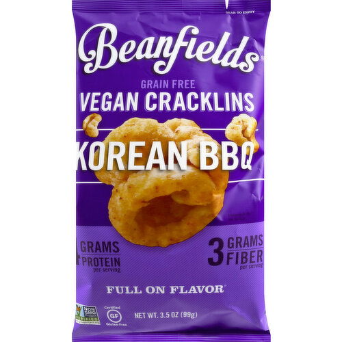 Beanfields Vegan Cracklins, Grain Free, Korean BBQ