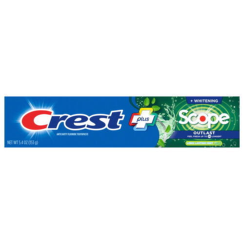 Crest Toothpaste, Fluoride, Anticavity, Long Lasting Mint