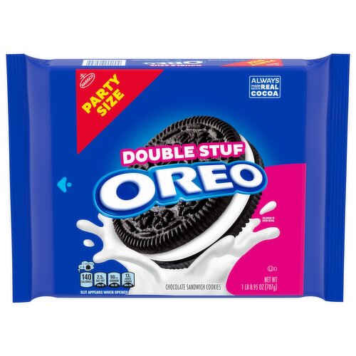 OREO Double Stuf Chocolate Sandwich Cookies, Party Size - 24.95 Ounce