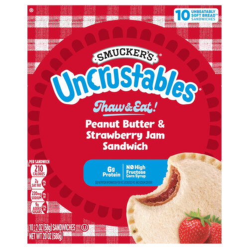 Smucker's Sandwich, Peanut Butter & Strawberry Jam