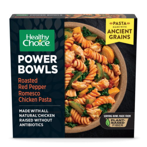 Healthy Choice Power Bowls, Roasted Red Pepper Romesco Chicken Pasta, Frozen Meal