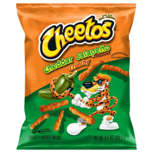 Cheetos Cheese Flavored Snacks, Cheddar Jalapeno, Crunchy